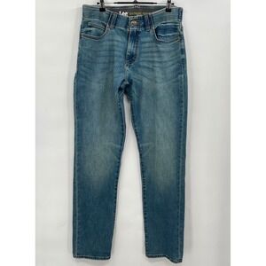 Lee 32x32 Extreme Motion Straight Taper Jeans Mens Blue Medium Wash Stretch